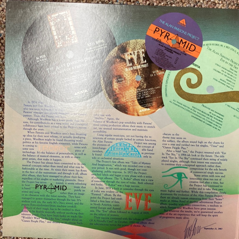 The Best of the Alan Parsons Project 1983
Record Vinyl LP - Picture 3 of 8